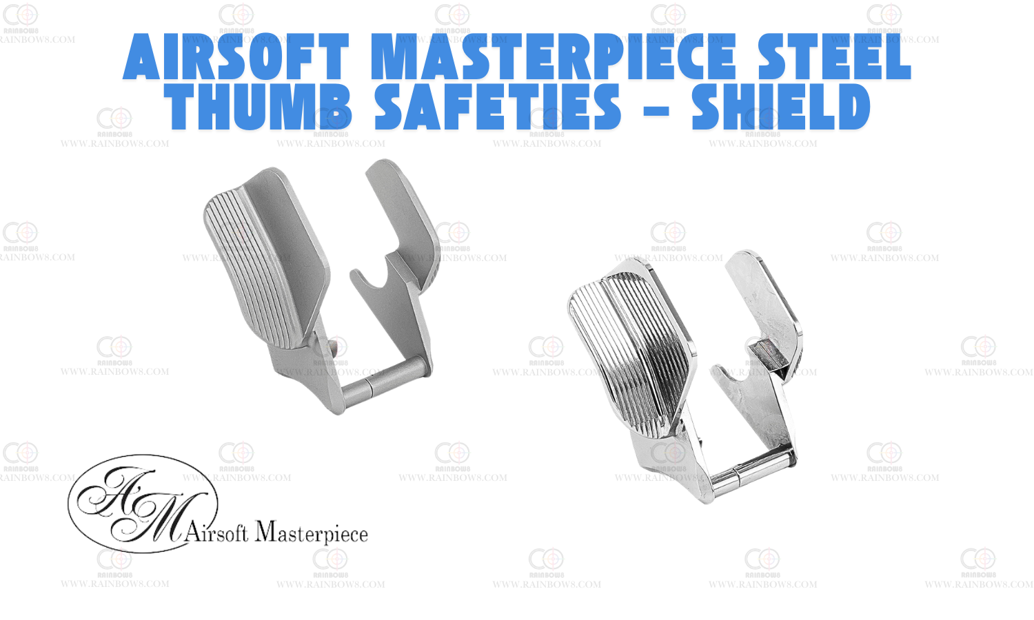 Airsoft Masterpiece Steel Thumb Safeties with Shield (2 color)