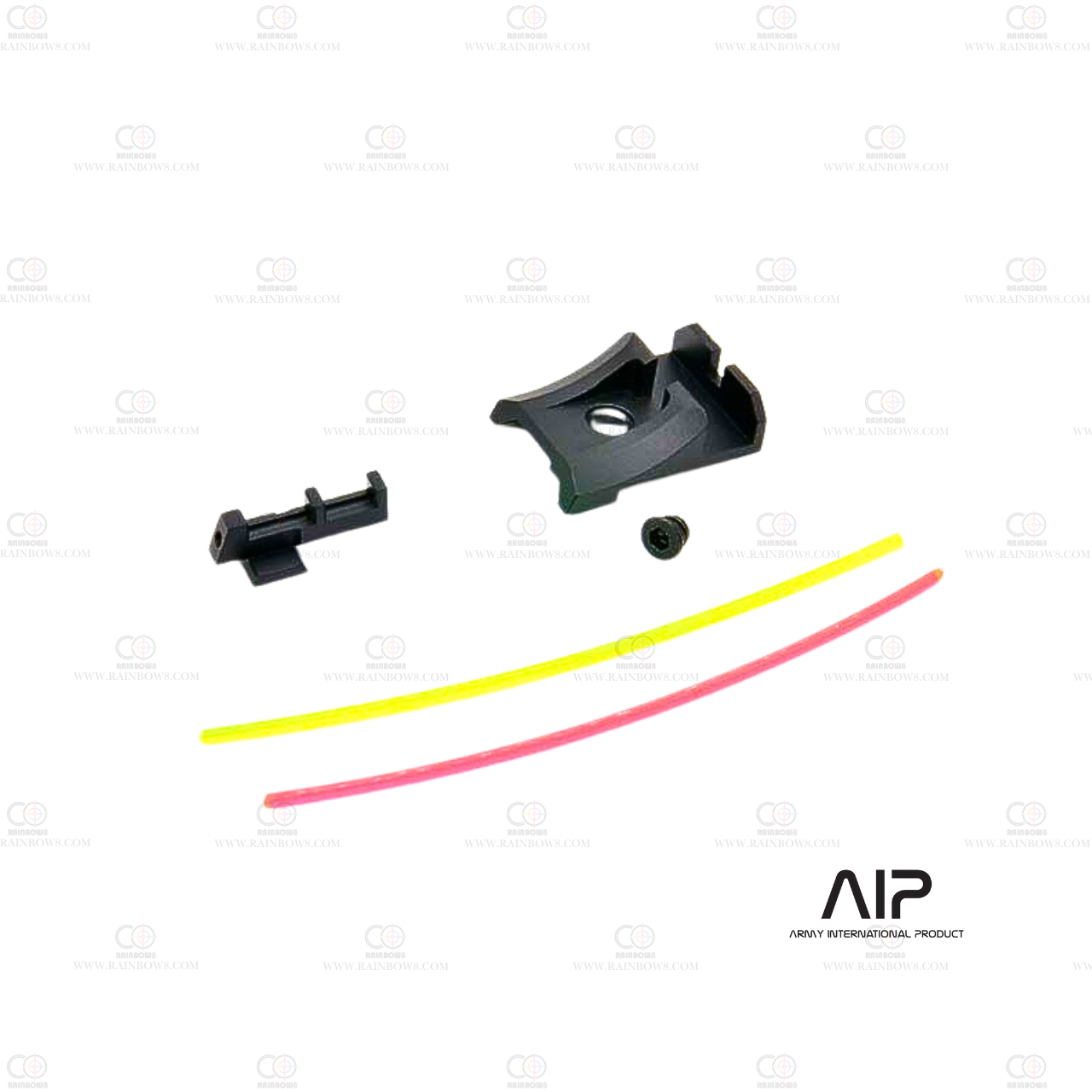 AIP Aluminum Front Fiber Sight and Rear Set Ver.3 For Tokyo Marui 4.3