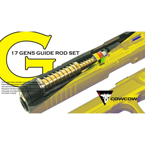 CowCow G17 Gen5 SS Guide Rod Set (Silver / Black / Gold)