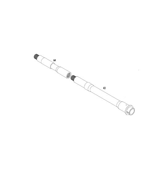 Outer Barrel (Part No.43 + 64) For KWA (MP Series) LM4 / KSC LM4 Ver. I