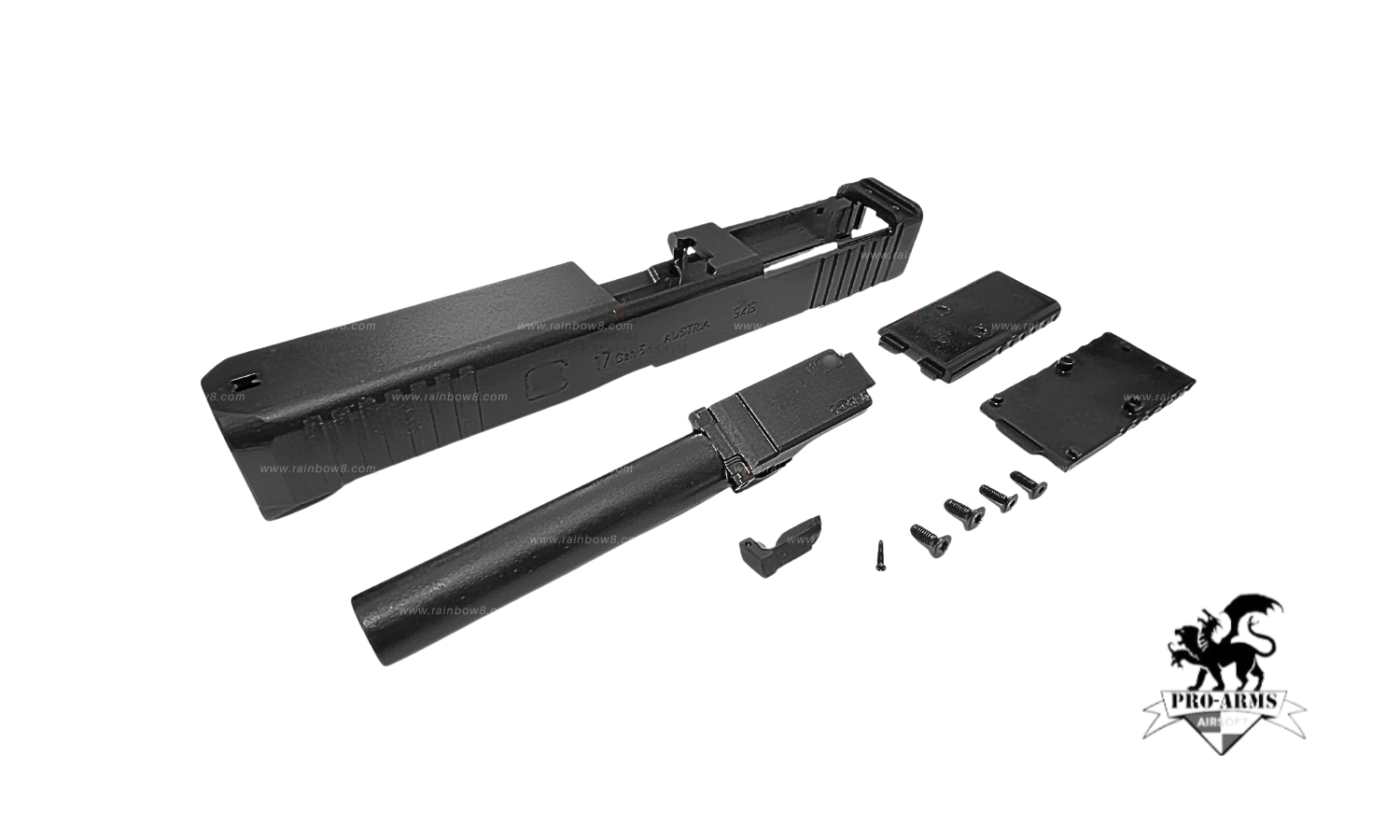 Pro Arms Full Steel Slide Set for Marui G17 Gen5 MOS GBB (DLC Coating Limited Version)