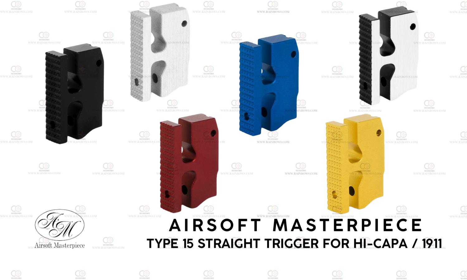 Airsoft Masterpiece Type 15 Straight Trigger for Hi-CAPA / 1911 (4 color)