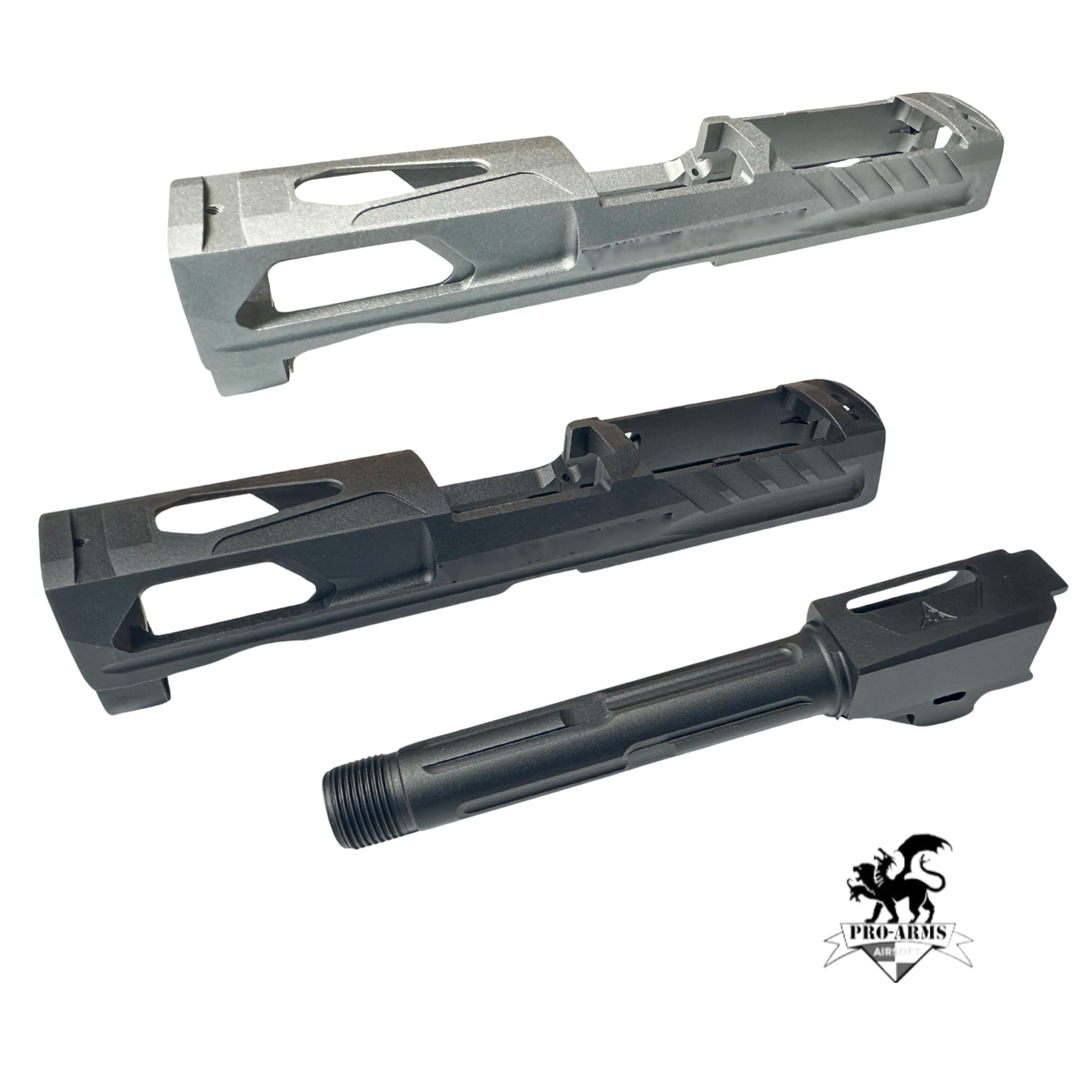 Pro Arms Killer Style Slide Set for SIG AIR / VFC P320 M17 M18 GBB (Black / Grey)