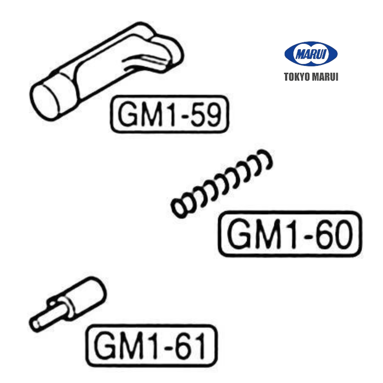 Tokyo Marui M1911 GBB Parts (GM1-59,60,61)