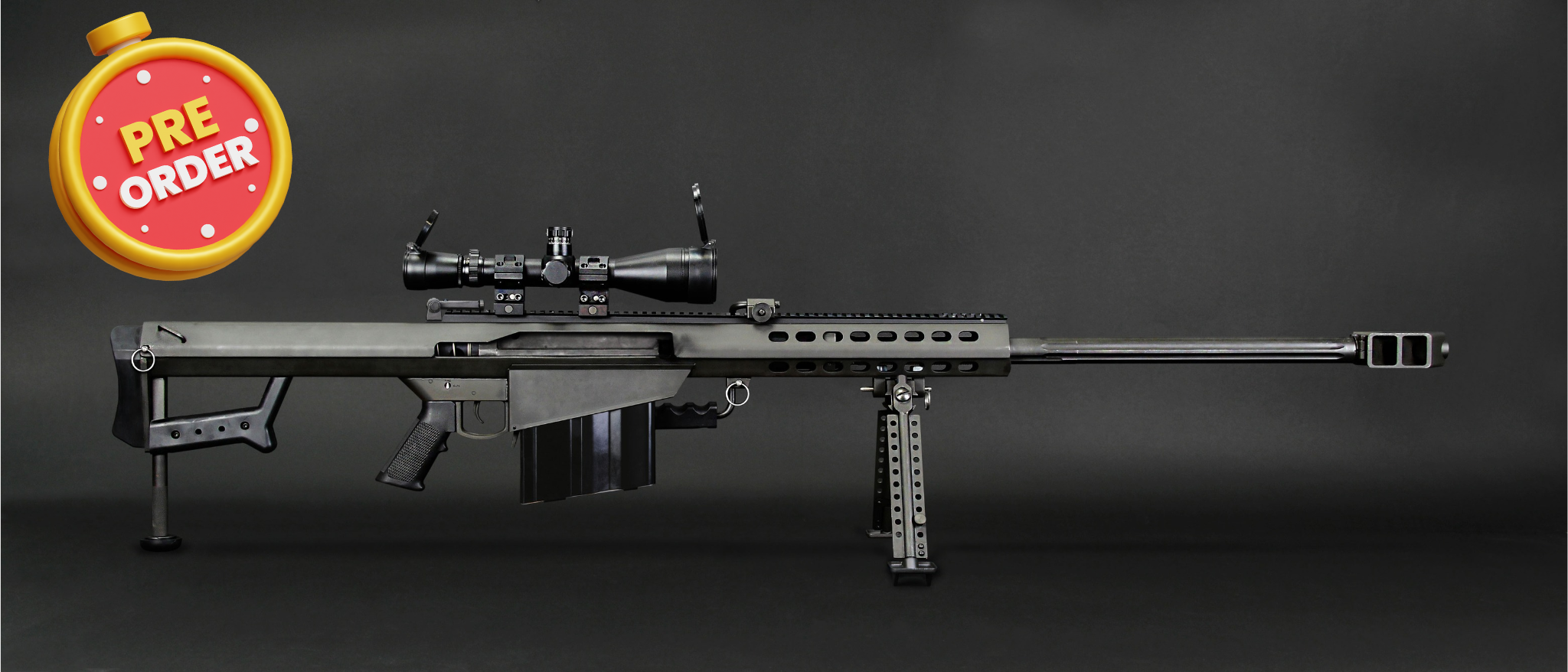 SVOBODA BARRETT SOCOM GEAR Full Steel M107 M82A1 Shell Ejecting GBB Sniper Rifle (20" / 29") (3 colors)