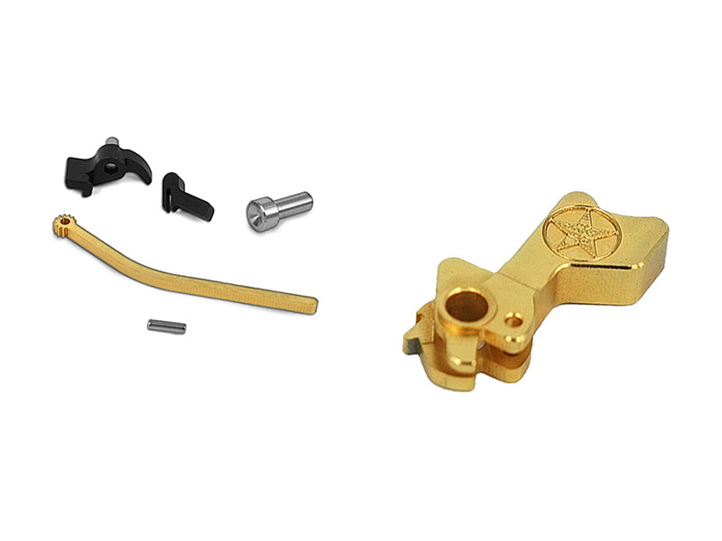 Airsoft Masterpiece CNC Steel Hammer & Sear Set for Marui Hi-CAPA (Star) Type 26 (Gold)