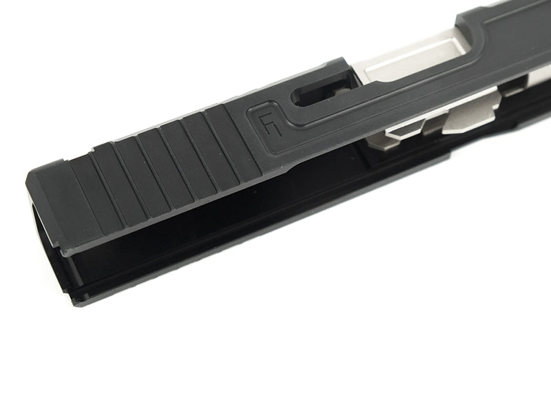 Gunsmith Bros FI-Style G34 Aluminum Slide (Black) & Stainless Barrel (Silver) Kit Set